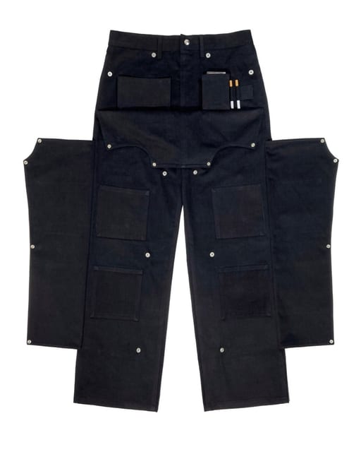 Hidden Pocket Work Pants Black