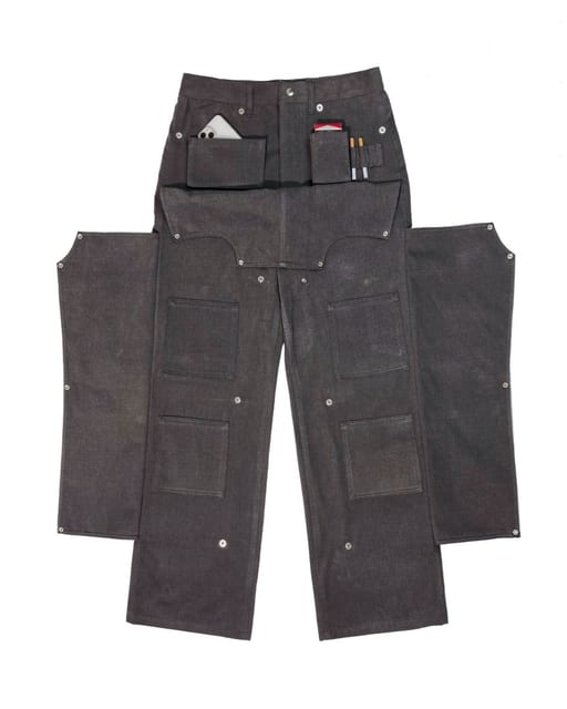 Hidden Pocket Work Pants Charcoal