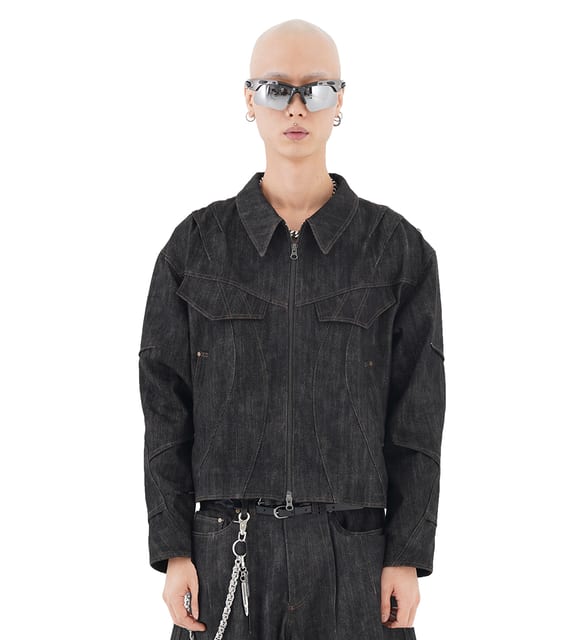 KUSE DENIM JACKET - WASHED BLACK