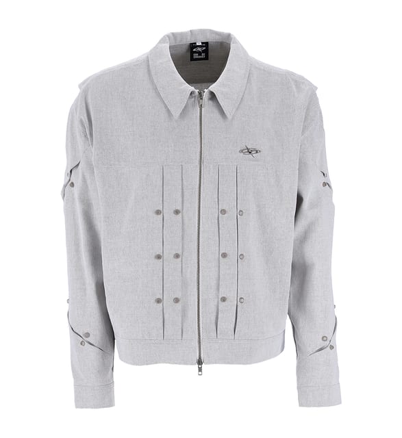 SCAR DENIM JACKET - ASH