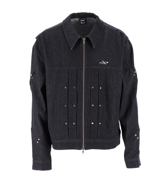 SCAR DENIM JACKET - BLACK