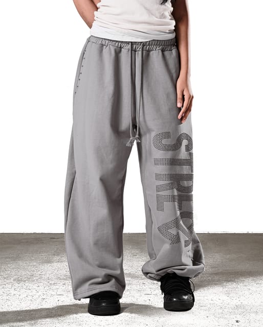 NO STRESS HOTFIX SET SWEATPANTS ASH GRAY