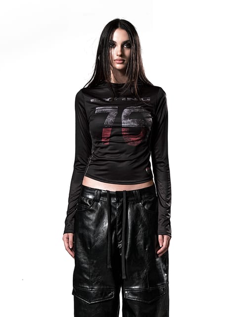 RACING UNIFORM PRINT LONGSLEEVE TOP
