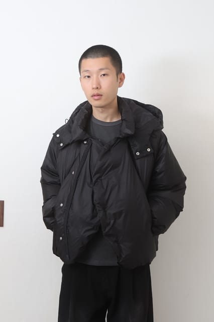 CURVED GOOSE DOWN JACKET(Black)