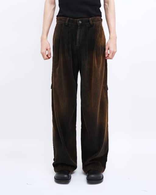 Hard Washed Corduroy Pants (Black)
