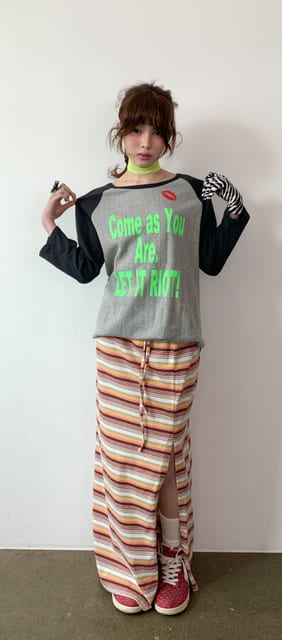 FEES eyelet raglan t shirt grey