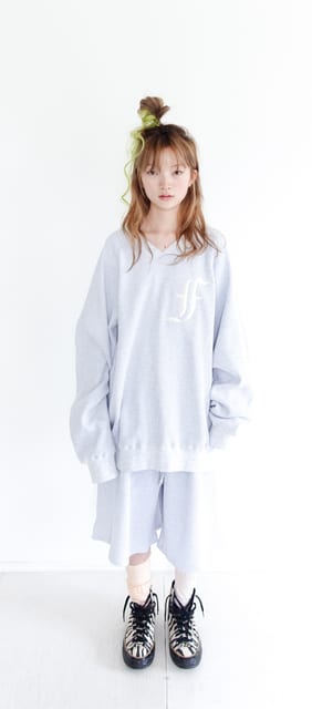 FEES waffle boxy MTM melange grey