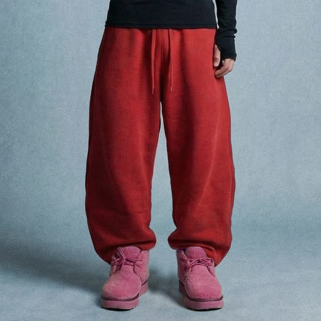STRIPEPOCKET SWEAT PANTS RED