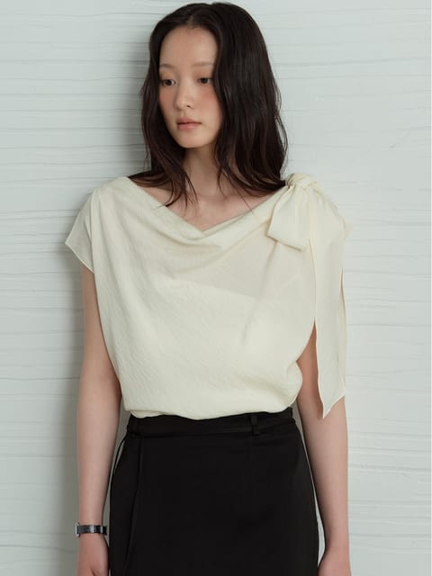 Drape Slit Blouse_4Color