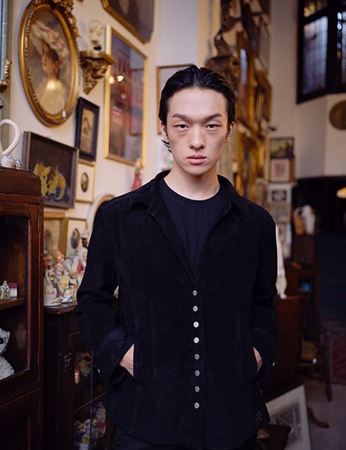 (limited) FR stud suede jacket in black