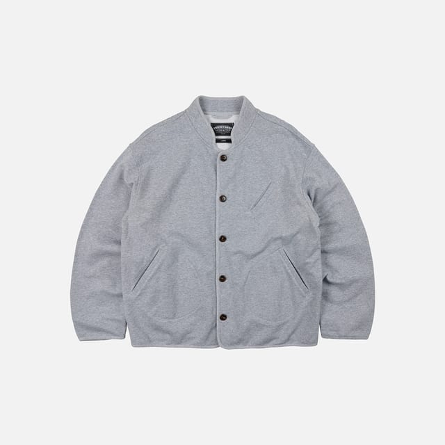 Varsity sweat cardigan _ gray