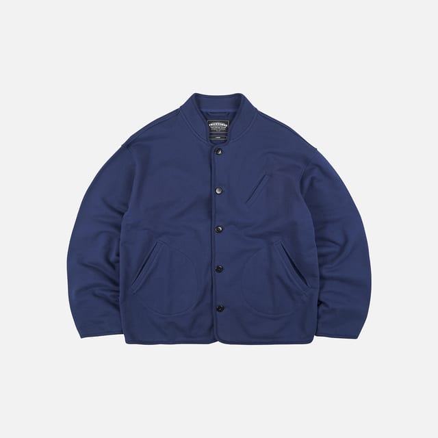 Varsity sweat cardigan _ navy