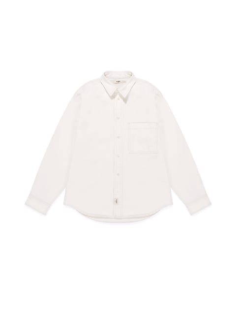 G CLASSIC COTTON TWILL SHIRT (WHITE)