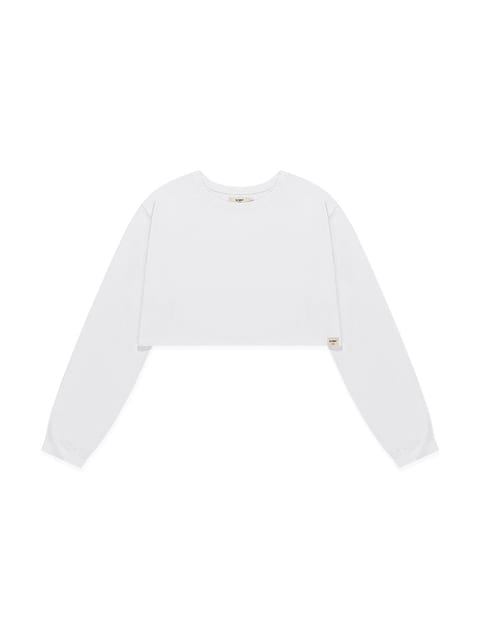 G CLASSIC SOFT CROP LONG SLEEVE (WHITE)
