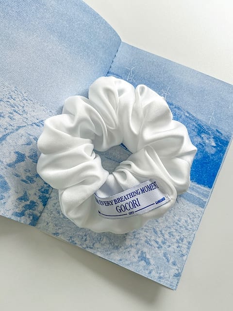 Blue Label Satin Scrunchie