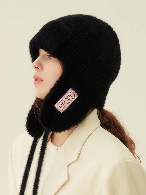 Knit Trooper Hat - Black