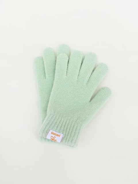SHORT KNIT GLOVES - MELON