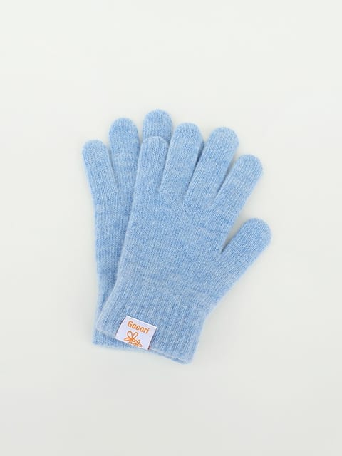 Short Knit Gloves - Sky Blue
