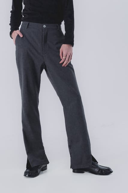 Relaxed Flared Lace-up Trousers