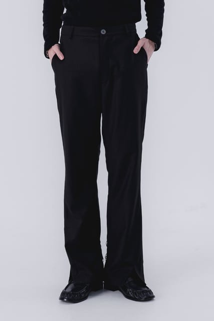 Relaxed Flared Lace-up Trousers