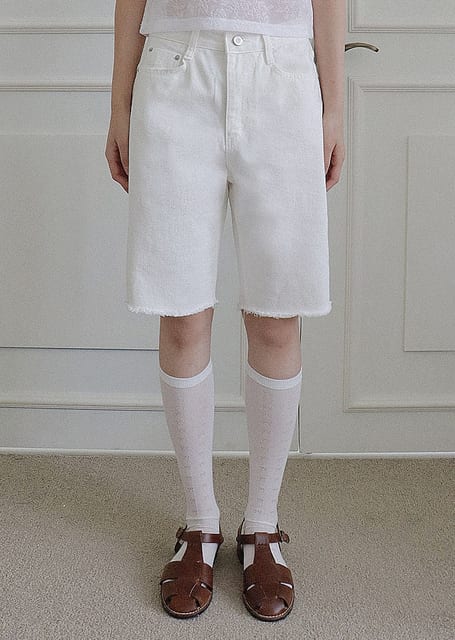 데이지 하프 팬츠_white