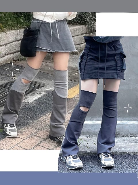 배색 트임 레그워머(2color)