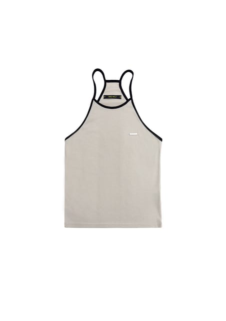 스티치 홀터 넥 나시 _베이지 STITCH HALTER NECK TOP_BEIGE