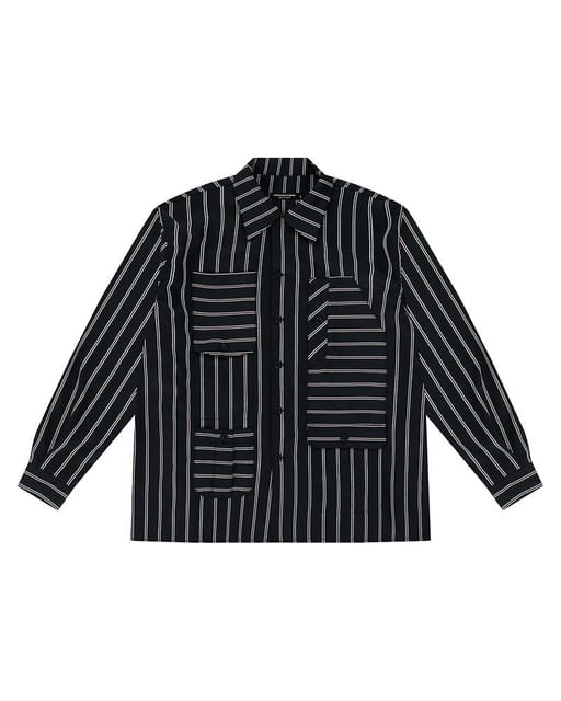FUNCTIONAL POCKET WORKWEAR SHIRTS_BLACK