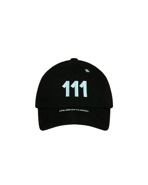 NUMBER 111 BALL CAP_BLACK