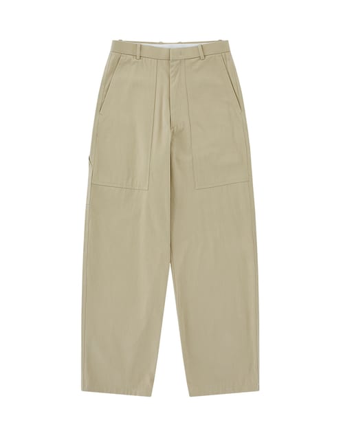 PATCHED WORKWEAR TROUSERS_BEIGE