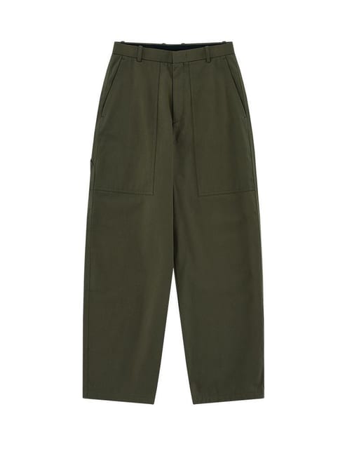 PATCHED WORKWEAR TROUSERS_OLIVE