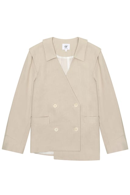 UNBALANCED JACKET-ivory