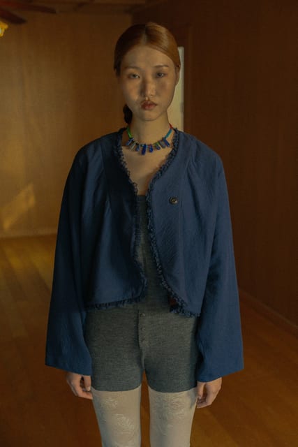 dolman Bolero cardigan - navy
