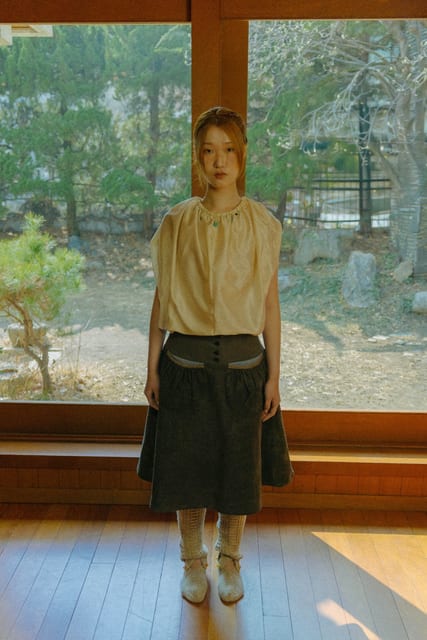 natural ink-dye skirt