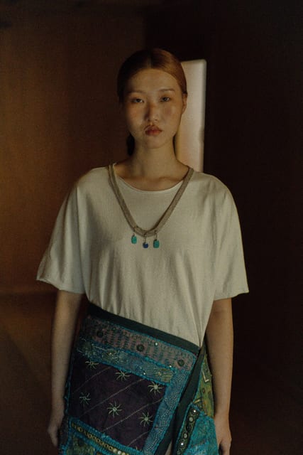 turquoise necklace T-shirt