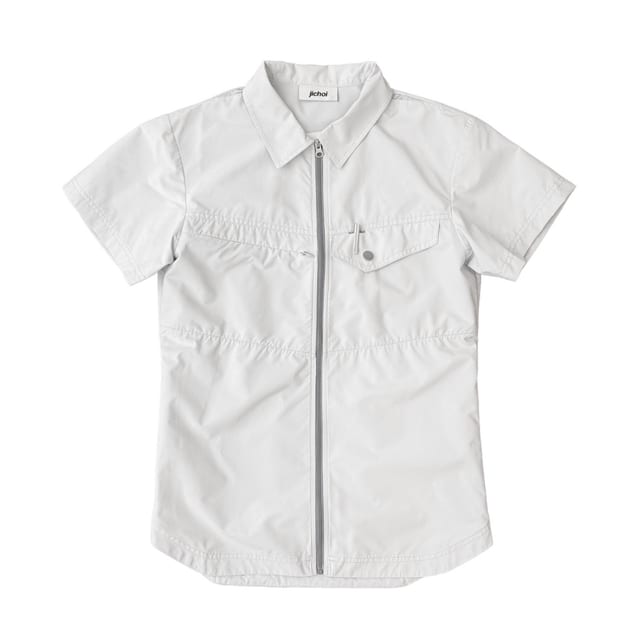 SS26 TRAINER ZIP SHIRT (LIGHT GREY)