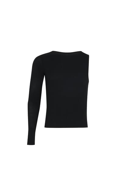 One Sleeve T-Shirts 원 슬리브 티셔츠 블랙