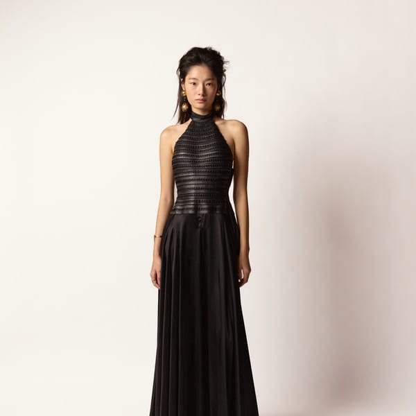 ARCHIVE HANDCRAFT COLLECTION-YSM HALTERNECK DRESS