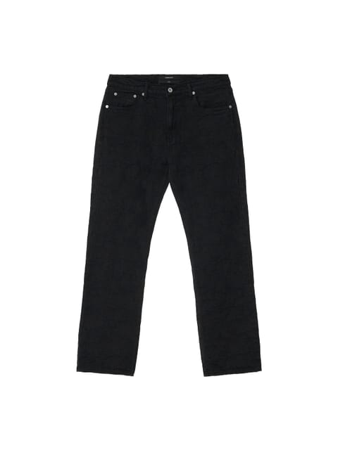 CAMOUFLAGE DENIM TROUSERS BLACK