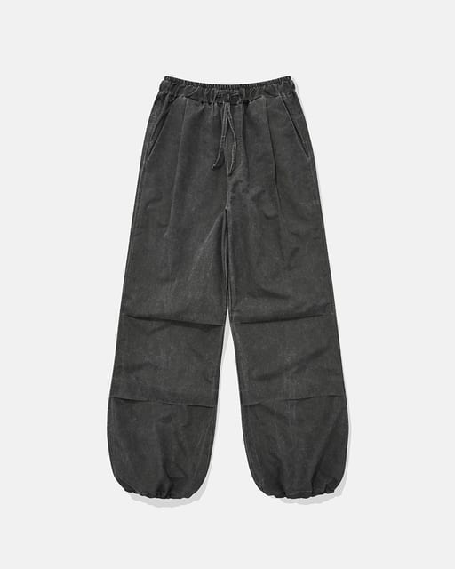 Pigment nylon pants / Black charcoal