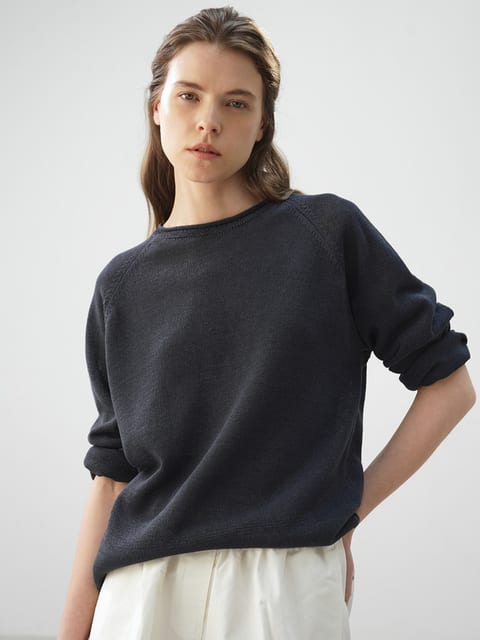Lucie paper knit (Navy)