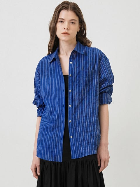 Lucie Ripple Shirt (Tide blue)