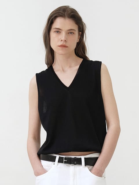 Summer breeze knit top (Black)