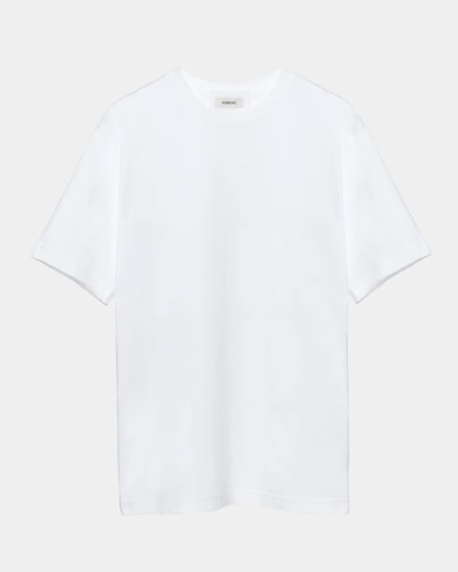 T-SHIRT WHITE PATCHES ON BLACK