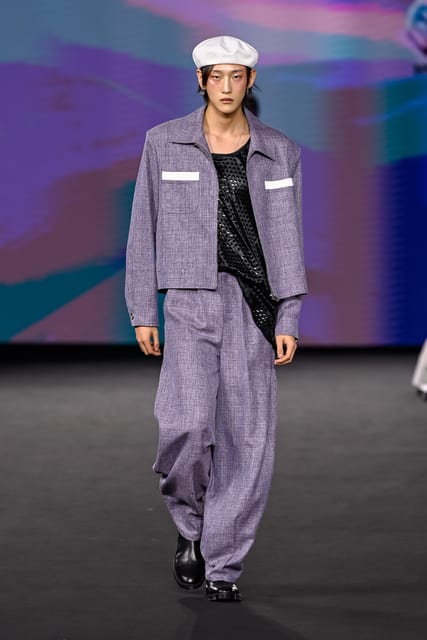 26SS BLUE GRAY CROP JACKET