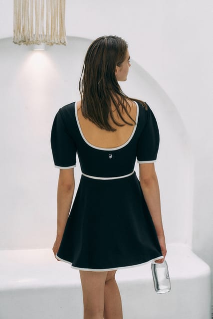 Puff Half Sleeve SwimSuit-[LMBBSW101]-2color
