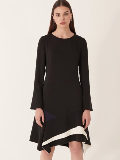 Fluid Color Combination Dress 컬러 배색 드레스