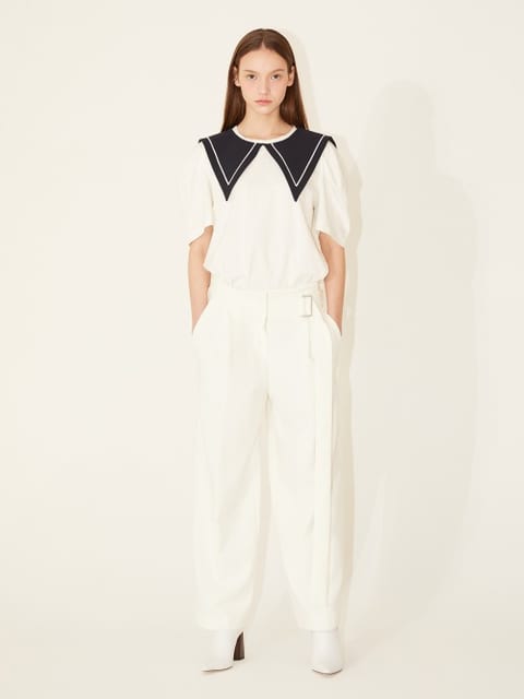 Tuck Detail Long Pants_Ivory 턱 디테일 롱 팬츠_아이보리