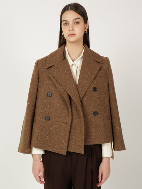 Overlap Panel Wool Jacket_Brown 오버랩 패널 울 자켓_브라운