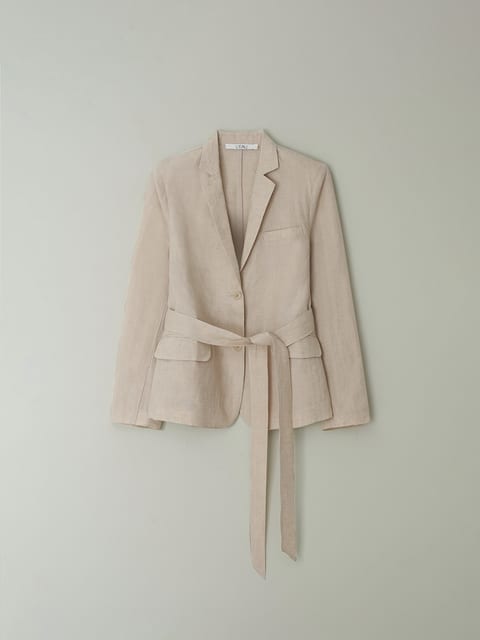 Linen 2-button jacket_beige